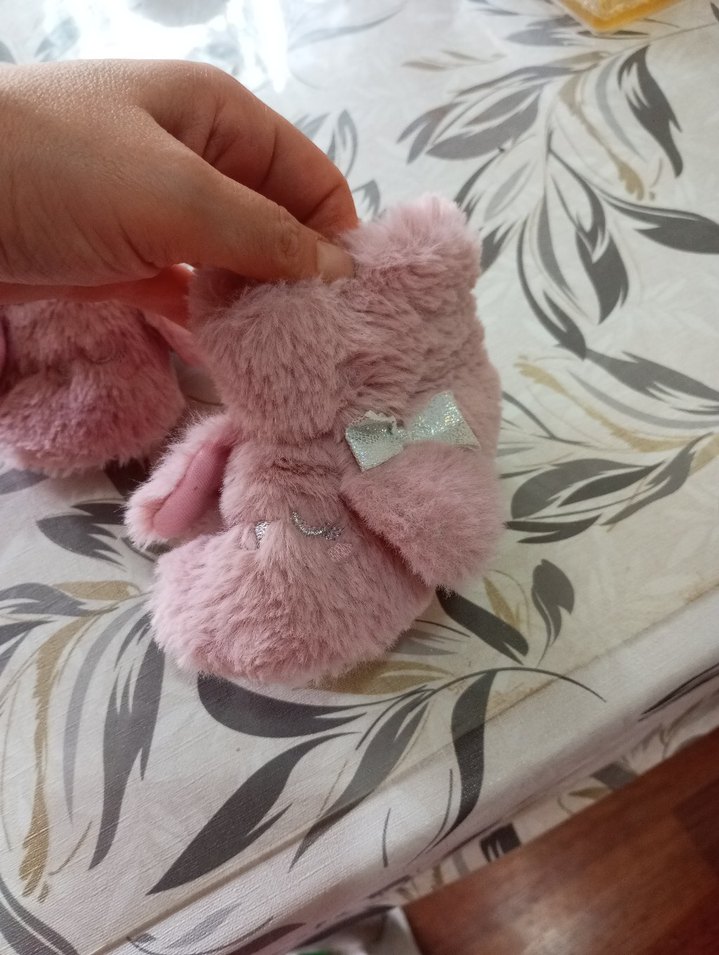 Kız Çocuk Pembe Kürklü Sıcak tutan ev ayakkabısı - Görsel 4