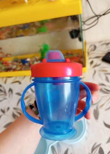 Mavi Bebek Biberonu ve Bölmeli Tabak - Görsel 2