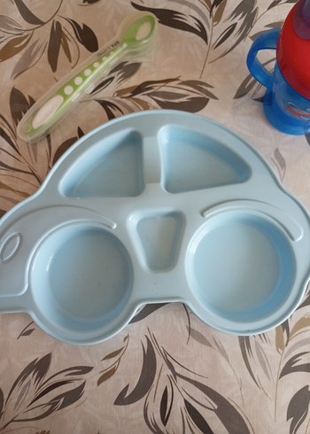 Mavi Bebek Biberonu ve Bölmeli Tabak - Görsel 7