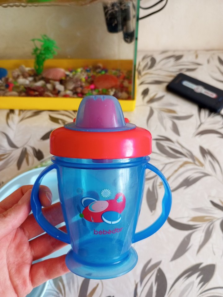 Mavi Bebek Biberonu ve Bölmeli Tabak - Görsel 5