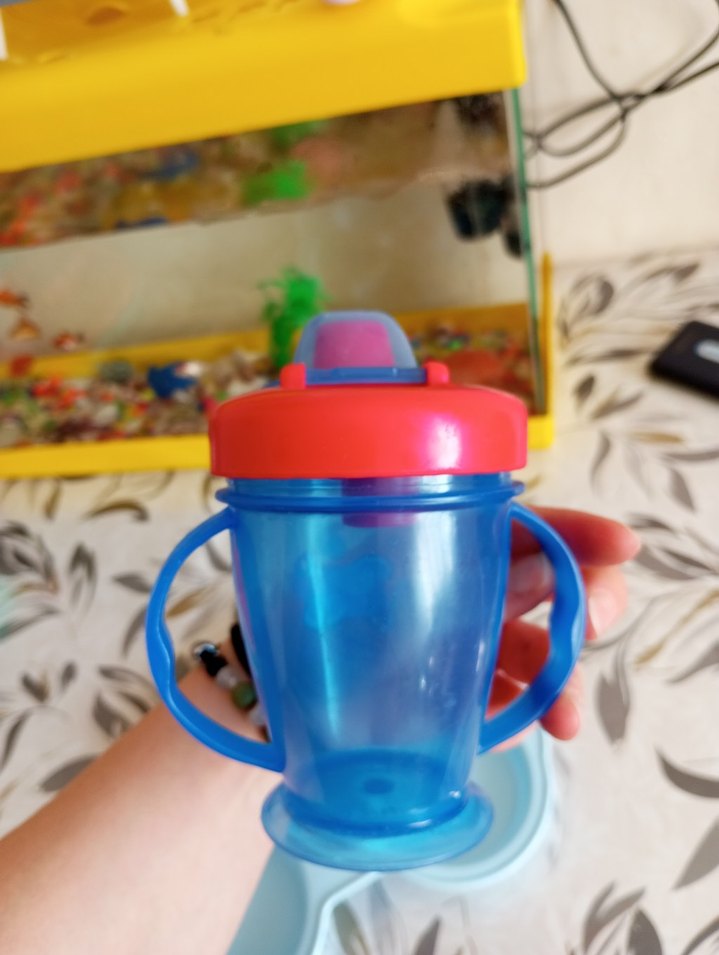 Mavi Bebek Biberonu ve Bölmeli Tabak - Görsel 2