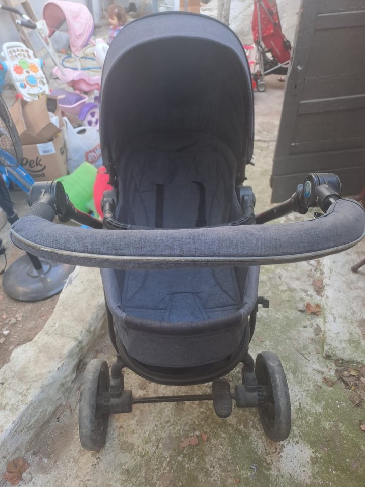 Gri Bebek Arabası ve puset - Görsel 3
