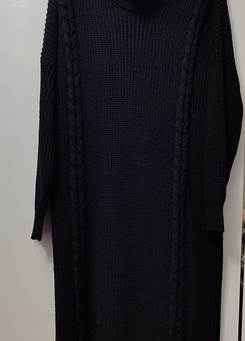 42 Beden siyah Renk Triko tunik elbise 