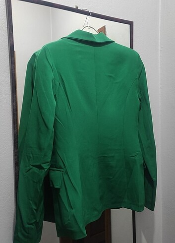 l Beden Yeşil blazer ceket 
