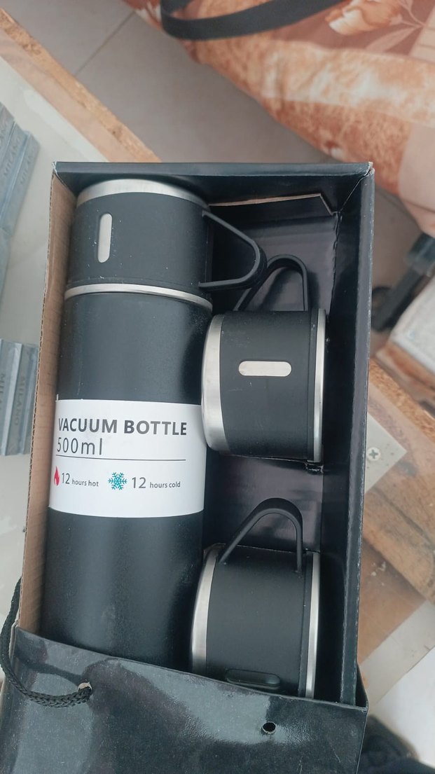 Siyah Vakumlu Termos Seti - Görsel 2
