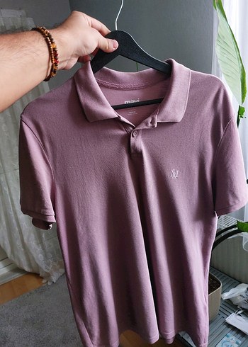 Mavi Gül pembesi Erkek Polo Tişört Kısa Kollu