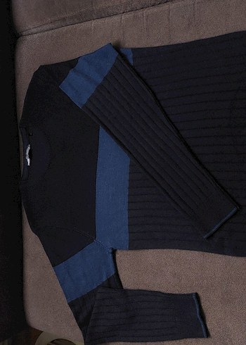 Koton Siyah Erkek Triko Bisiklet Yaka Kazak