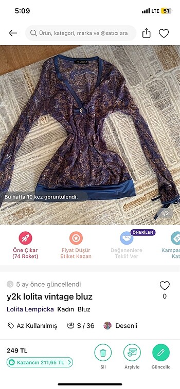 vintage bluz