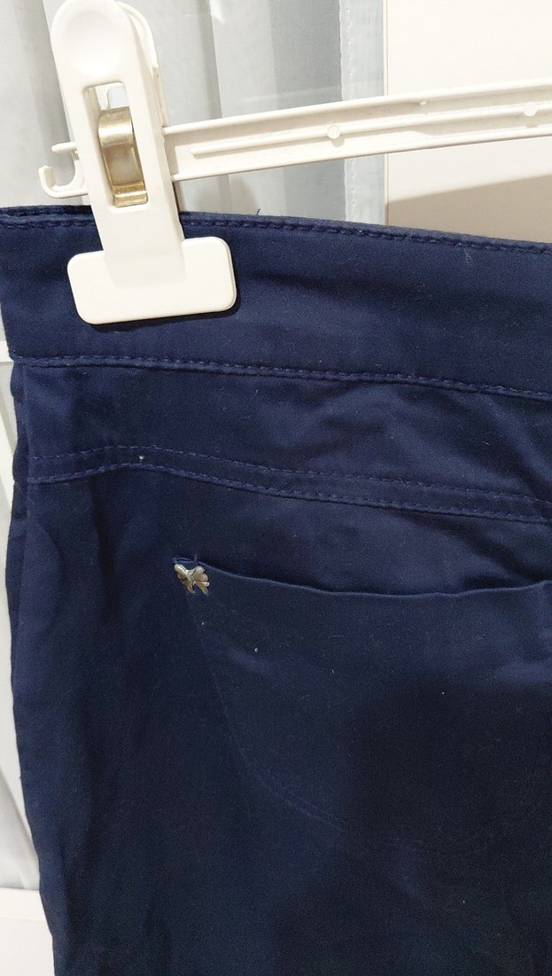 Lacivert Kemerli Midi Etek - Görsel 4