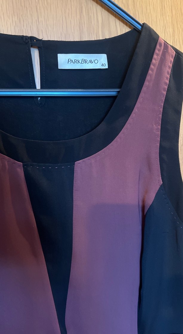 Park Bravo 40 beden Mürdüm renk elbise - Görsel 4