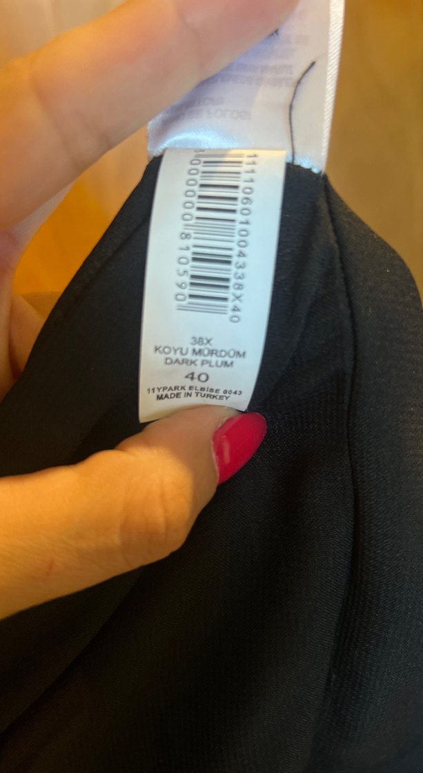 Park Bravo 40 beden Mürdüm renk elbise - Görsel 2