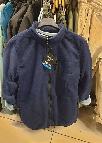 l Beden mavi Renk Erkek Mavi Fermuarlı Street Wear Polar