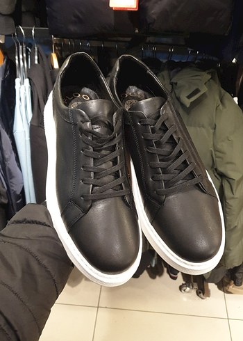 Siyah Deri Bağcıklı Erkek Günlük Ayakkabı - Görsel 3