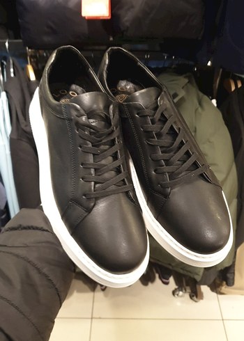 Siyah Deri Bağcıklı Erkek Günlük Ayakkabı - Görsel 2