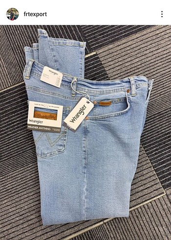Wrangler Mavi Regular Fit erkek kot pantolon.