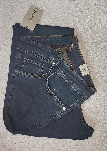 Kemerli Lacivert Erkek Kot Pantolon - Görsel 2