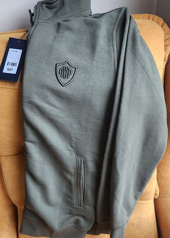 Gri Fermuarlı Erkek Sweatshirt - Görsel 3