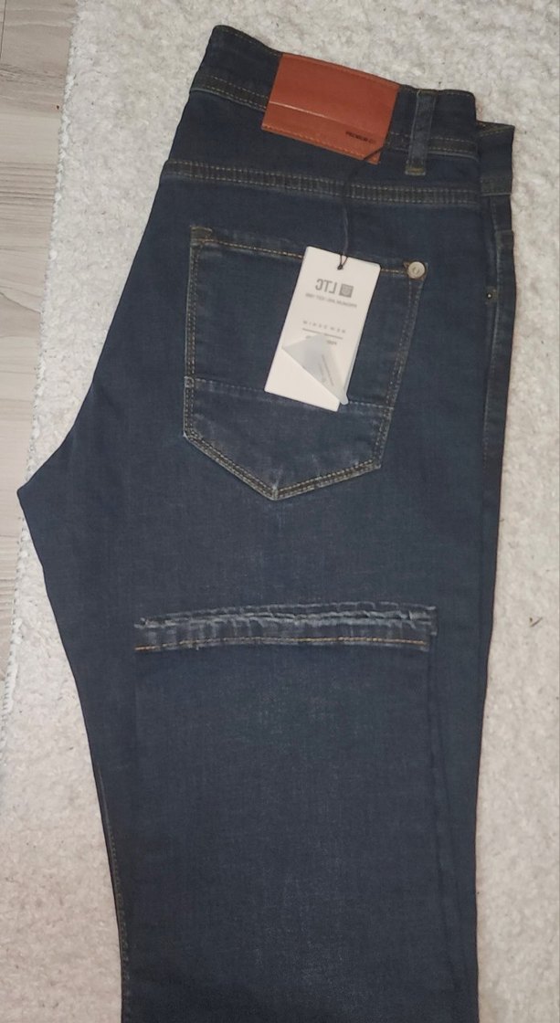 Koyu lacivert Regular Fit Denim Erkek Kot Pantolon - Görsel 3