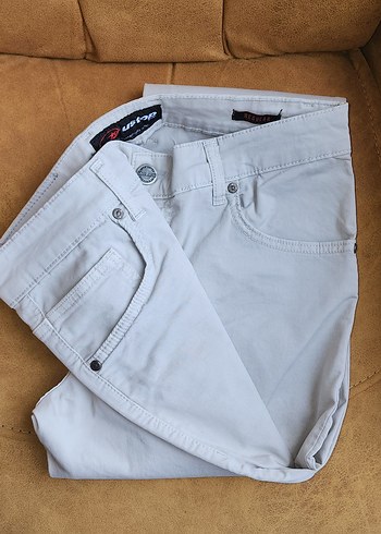 Bej Regular Fit Pamuklu USTOP Erkek Pantolon - Görsel 2