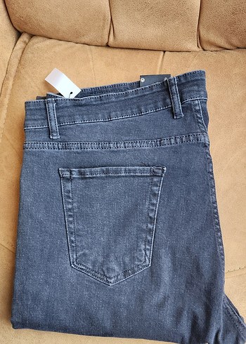 Gri Erkek Denim Pantolon, Normal Kalıp - Görsel 2