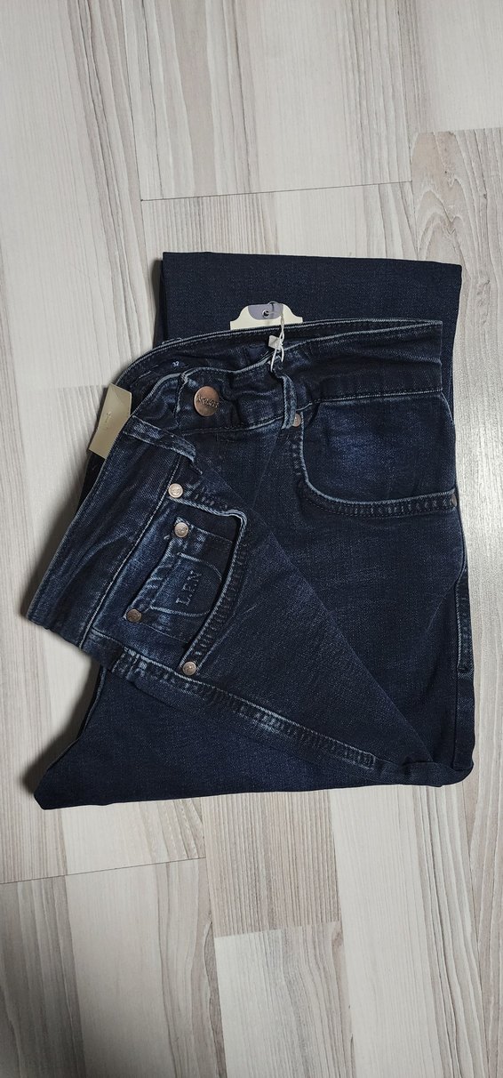 LUFIAN Erkek Koyu Mavi Denim Jean 32/32 - Görsel 2