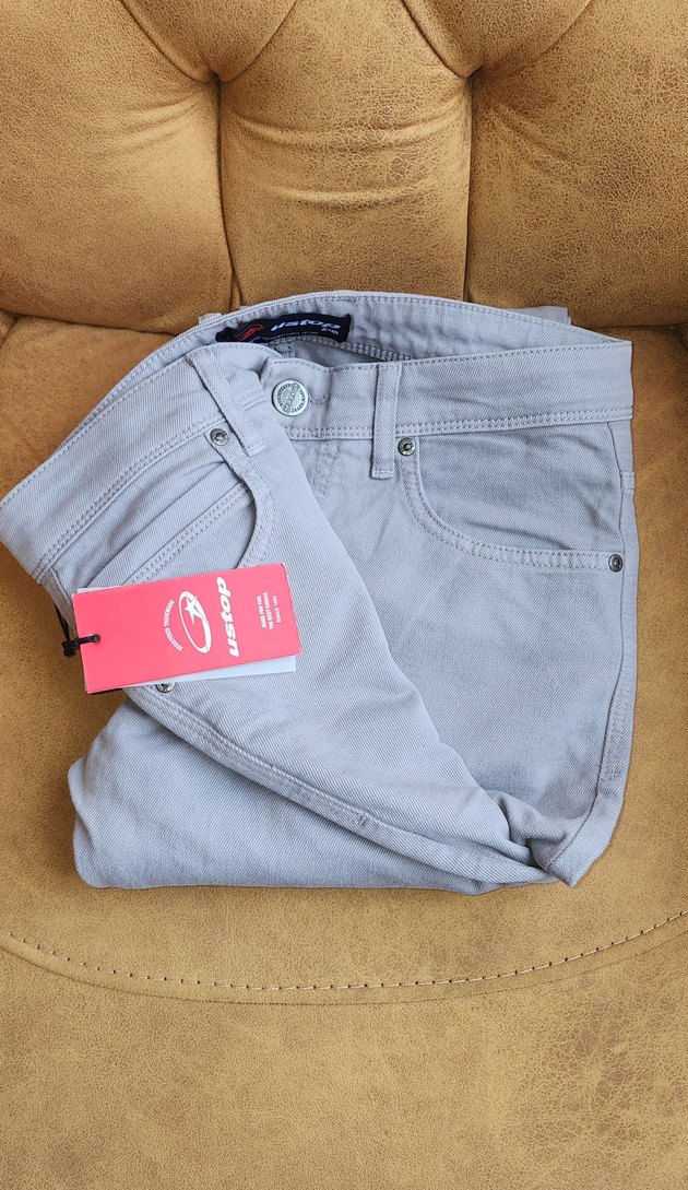 Gri Regular Fit Denim USTOP Erkek Pantolon - Görsel 2