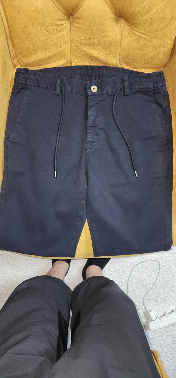 Lacivert Regular Pantolon, %56 Tensel, %41 Pamuk, %3 Likra - Görsel 3