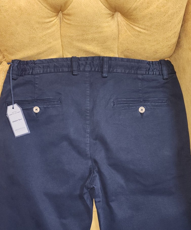 Lacivert Regular Pantolon, %56 Tensel, %41 Pamuk, %3 Likra - Görsel 4