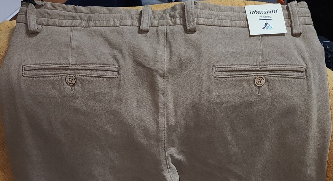 Bej Erkek Süet Pantolon İntersivin,%75 Pamuk,%22 Tensel,%3 Likra - Görsel 4
