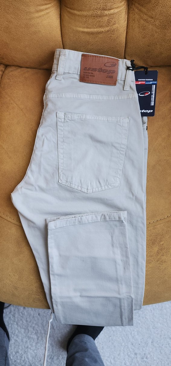 Bej Regular Fit Erkek Kot Pantolon - Görsel 3