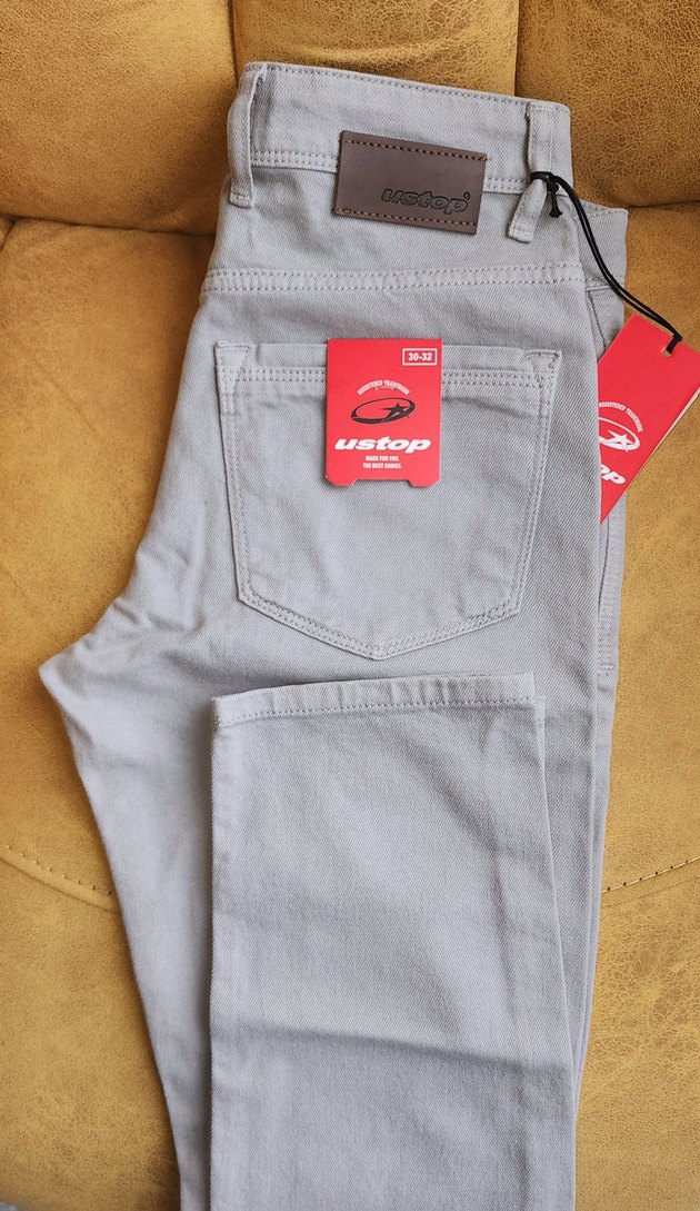 Gri Denim USTOP Erkek Günlük Pantolon - Görsel 3