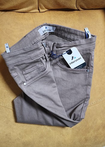 Bej Regular Fit Kot Pantolon - Görsel 2