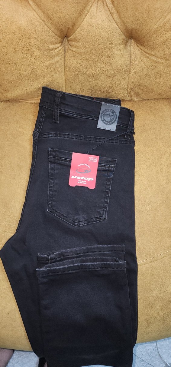 Erkek Siyah Regular Fit Denim Pantolon - Görsel 3