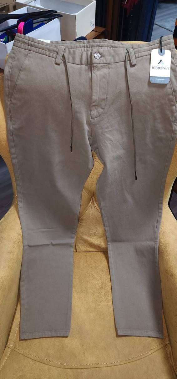 Bej Erkek Süet Pantolon İntersivin,%75 Pamuk,%22 Tensel,%3 Likra - Görsel 3