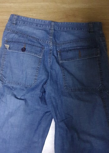 31 Beden mavi Renk Kadın Mavi Bol Kesim Midi Kot Pantolon