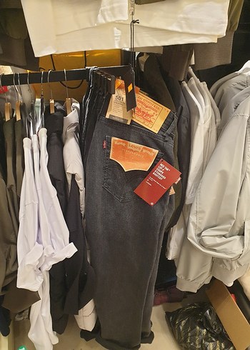 Levis Kemerli Bol Kesim Kadın Midi Kot Pantolon