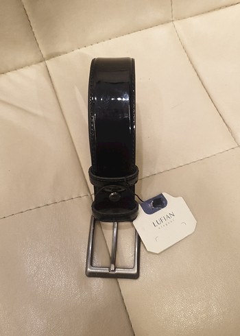 LUFIAN Siyah Rugan Erkek Kemer 125 cm dir.