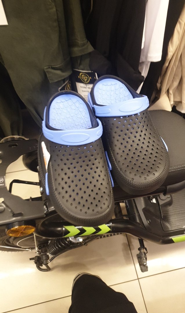Erkek Lacivert Spor Biker Sandalet Velcro - Görsel 5