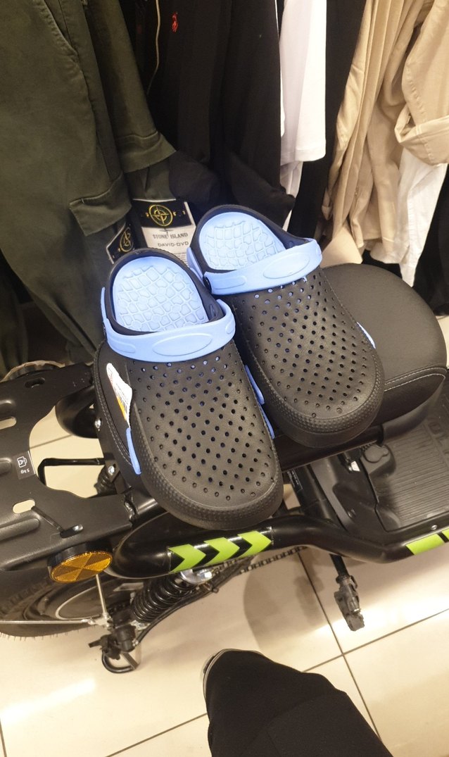 Erkek Lacivert Spor Biker Sandalet Velcro - Görsel 2