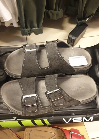 Gri Erkek Tokalı Sandalet GEZER SANDALET. - Görsel 6