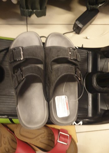 Gri Erkek Tokalı Sandalet GEZER SANDALET. - Görsel 8