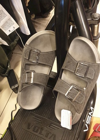 Gri Erkek Tokalı Sandalet GEZER SANDALET. - Görsel 2