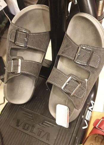 Gri Erkek Tokalı Sandalet GEZER SANDALET. - Görsel 5