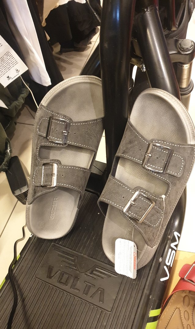 Gri Erkek Tokalı Sandalet GEZER SANDALET. - Görsel 4