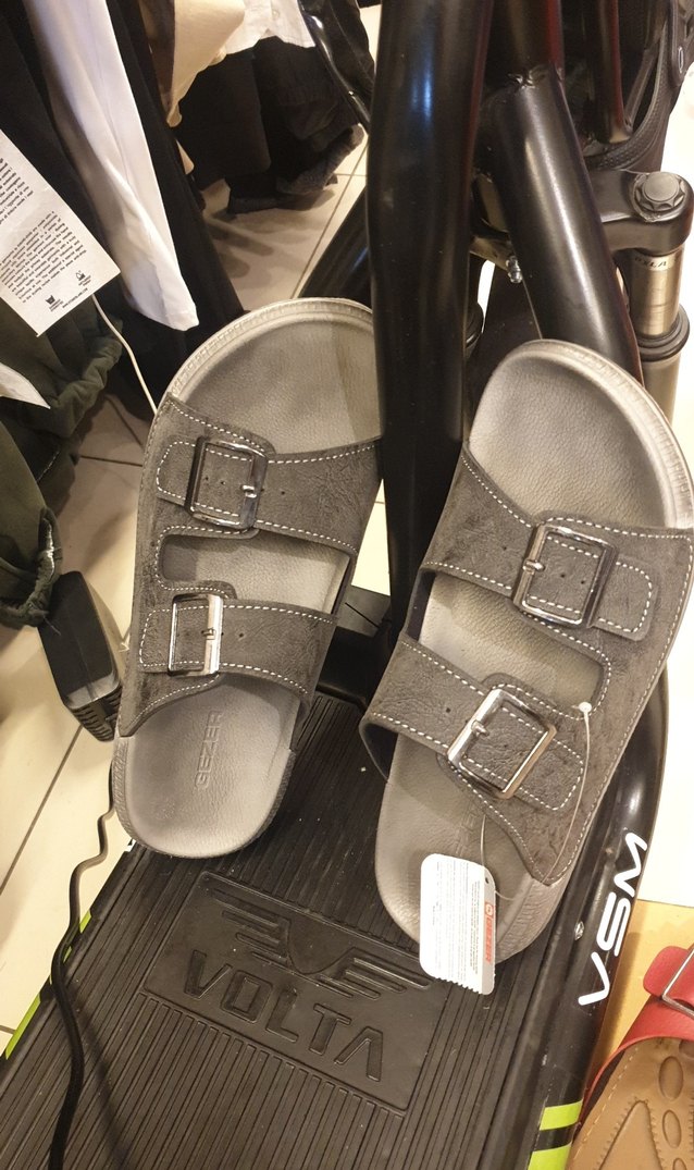 Gri Erkek Tokalı Sandalet GEZER SANDALET. - Görsel 3