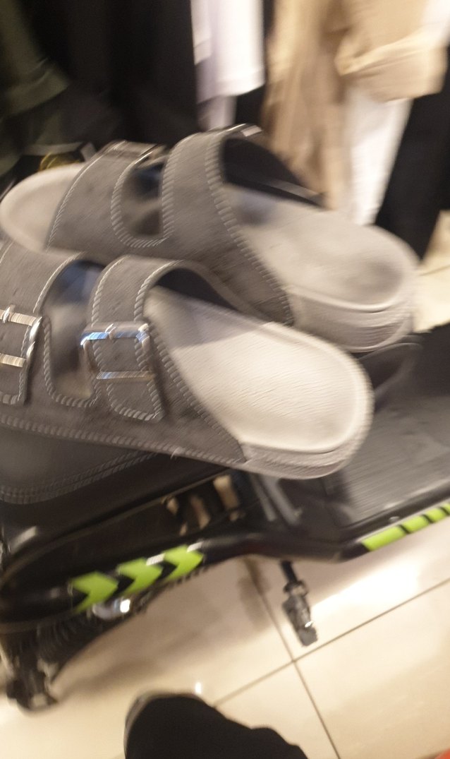 Gri Erkek Biker Sandalet Çift Tokalı GEZER TERLİK. - Görsel 5