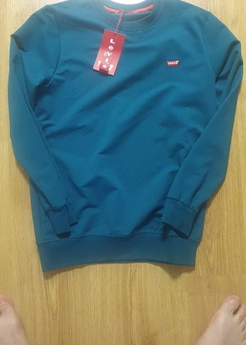 Levis Lacivert Bisiklet Yaka Sweatshirt