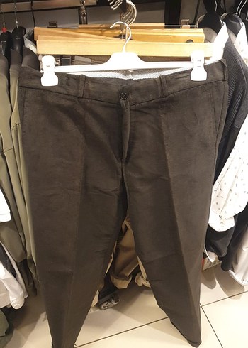 Kahverengi Kadife Regular Fit Pantolon