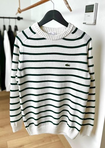 Erkek Lacivert Çizgili Triko Kazak - Görsel 2