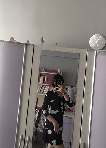 xs Beden Siyah mini elbise